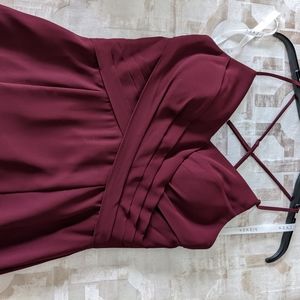 Azazie Maroon Formal Dress